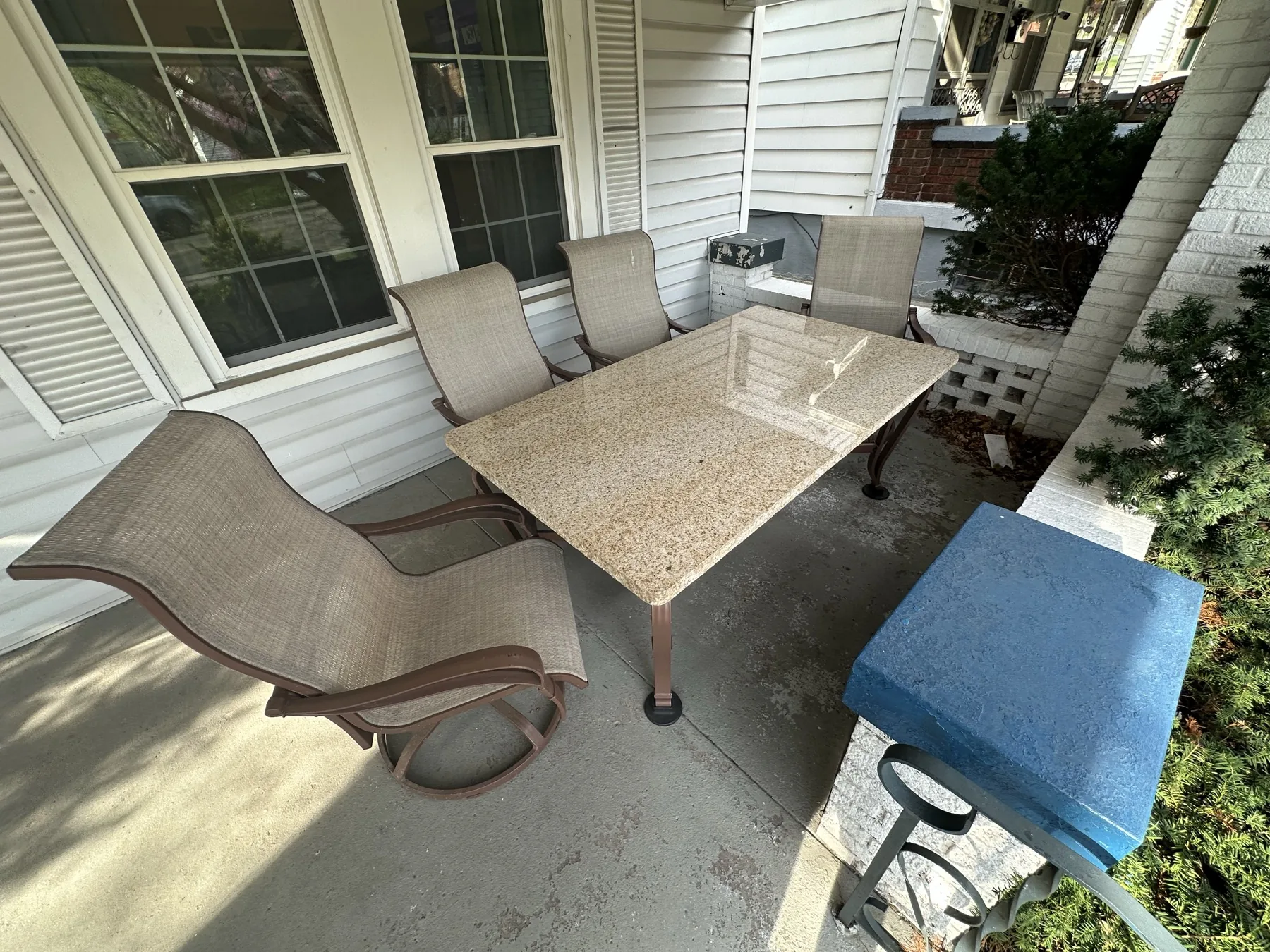 Covered front porch at Home Sweet Wyom, Dayton OH
