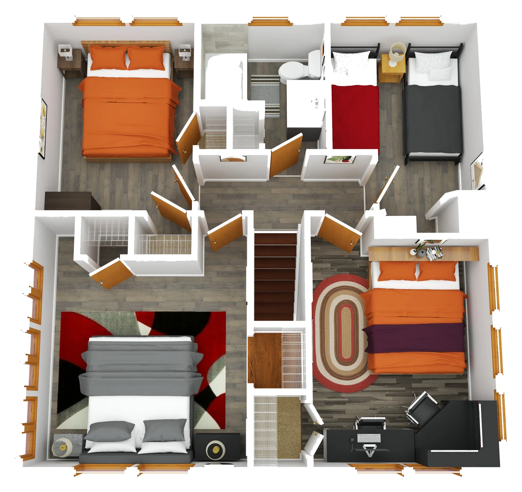 Upper Floor floor plan — The Reading Retreat