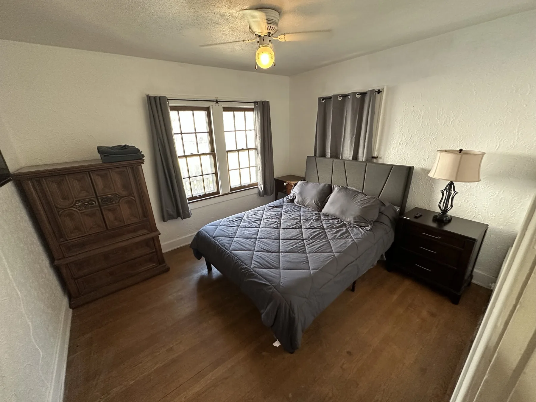 Bedroom 1 — queen bed at The Wright House, Dayton OH